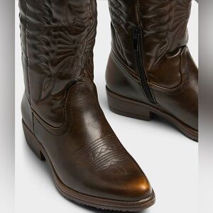 Simons Brown Western Ankle Boots – Size EU 40 (Brand New)